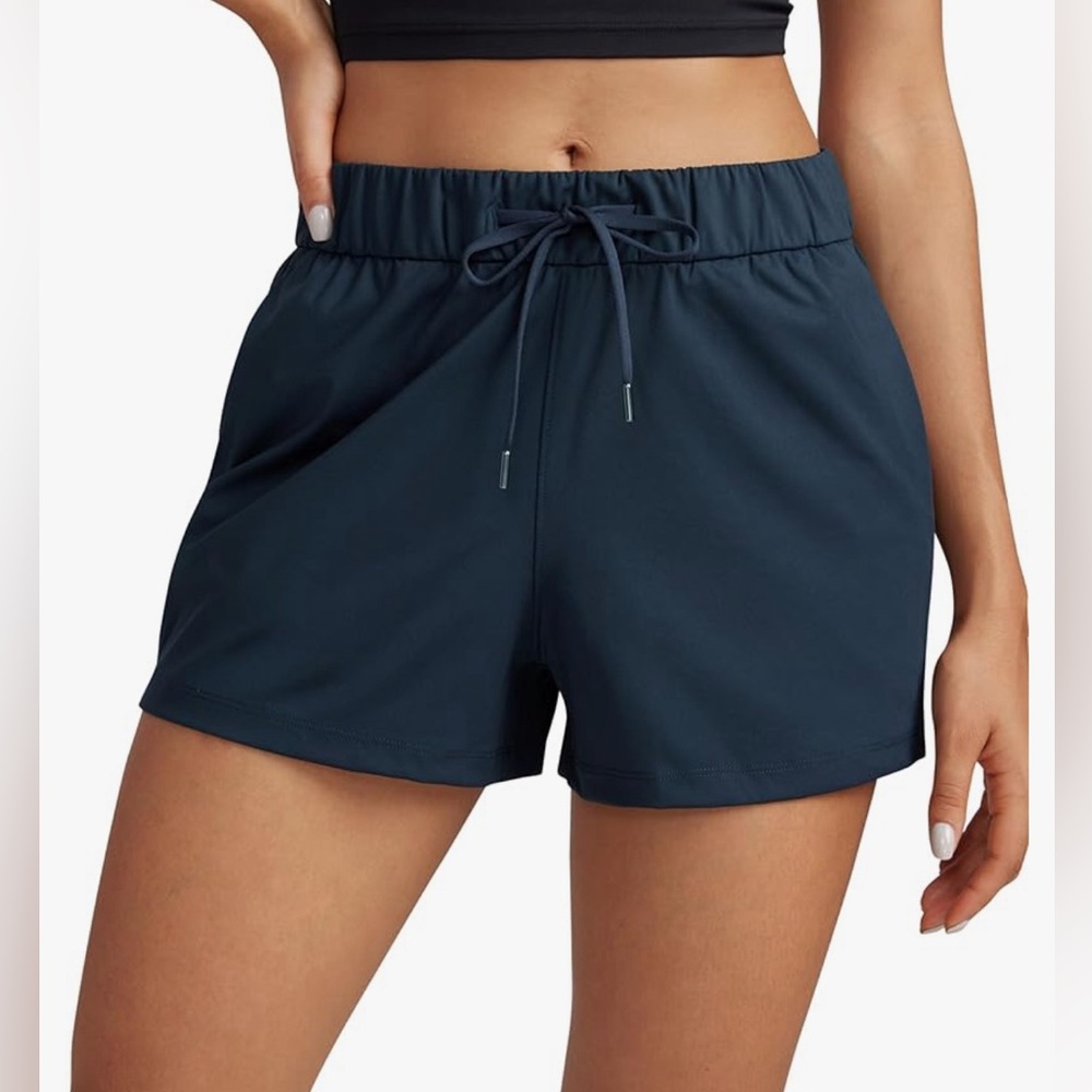 CRZ YOGA Women's Athletic Shorts - Navy